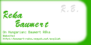 reka baumert business card